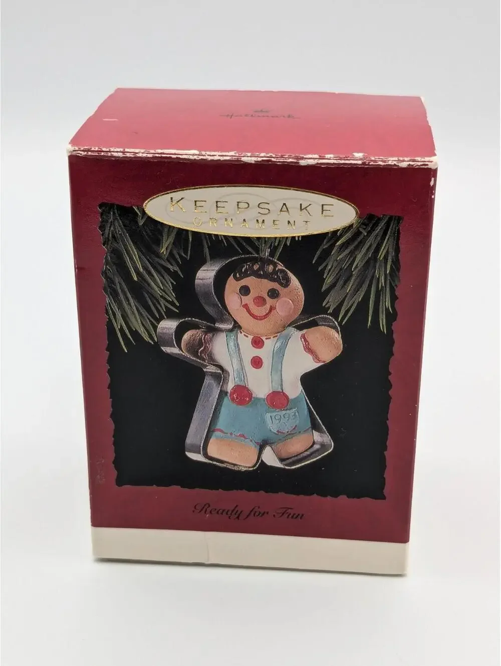 Hallmark Keepsake Ready for Fun 1993, Tin Gingerbread Boy Vintage Ornament